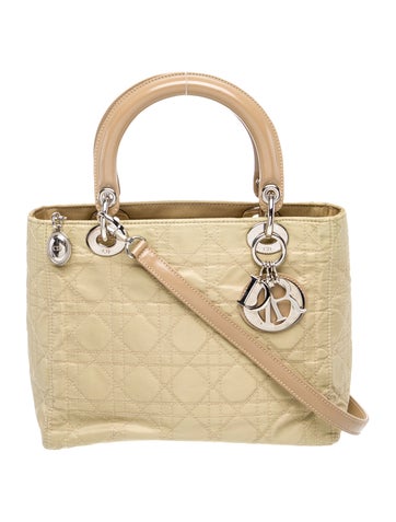 Christian Dior Handle Bags Cannage Lady Medium Vintage