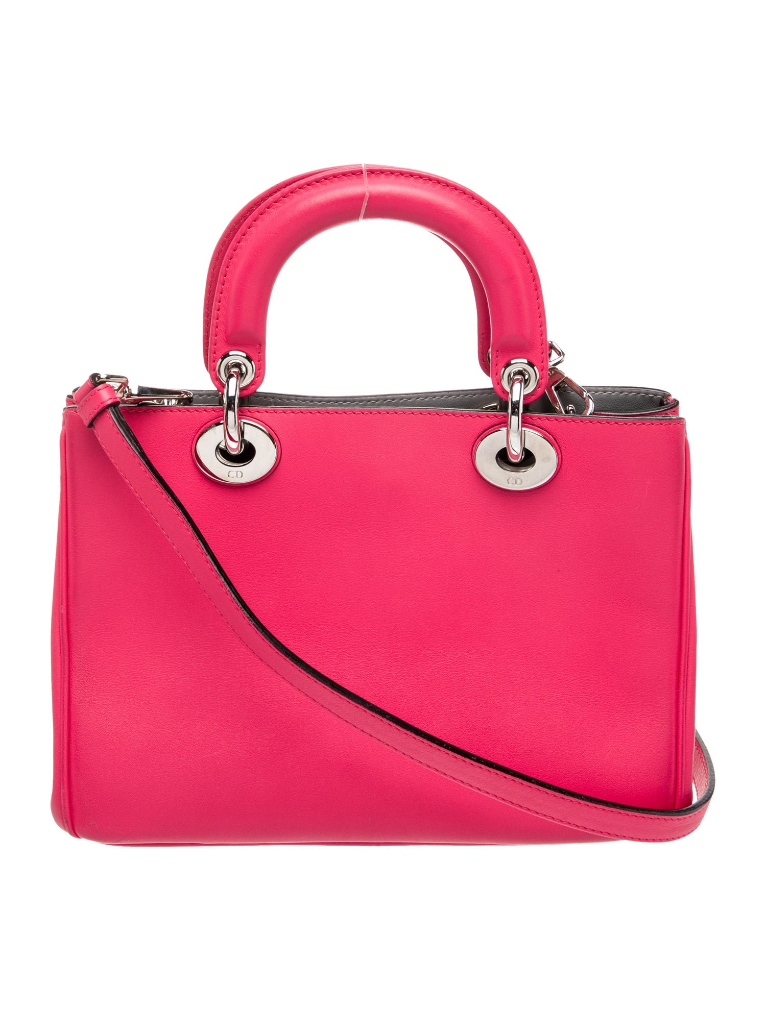 Christian Dior Leather Diorissimo Mini - Red Handle Bags, Handbags