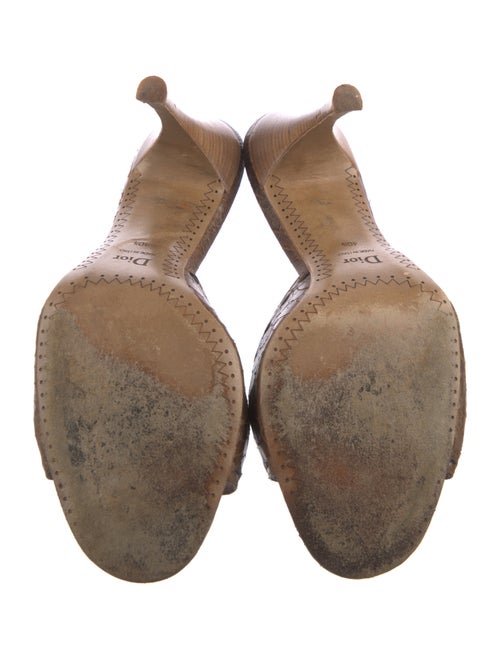 Christian Dior Leather Animal Print Slides