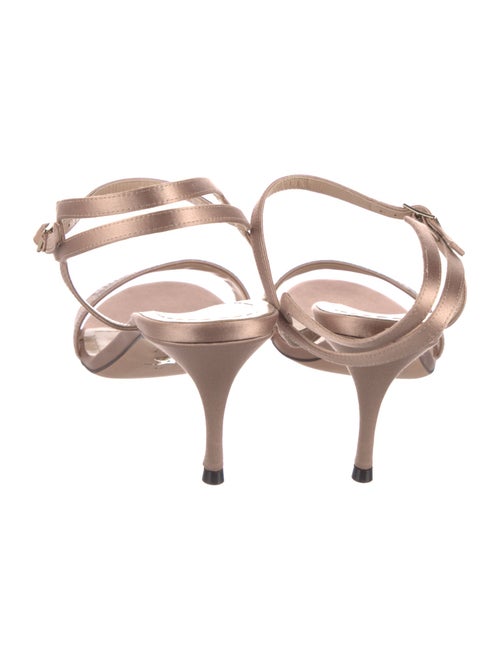 Christian Dior Canvas Embroidered Accent Slingback Sandals