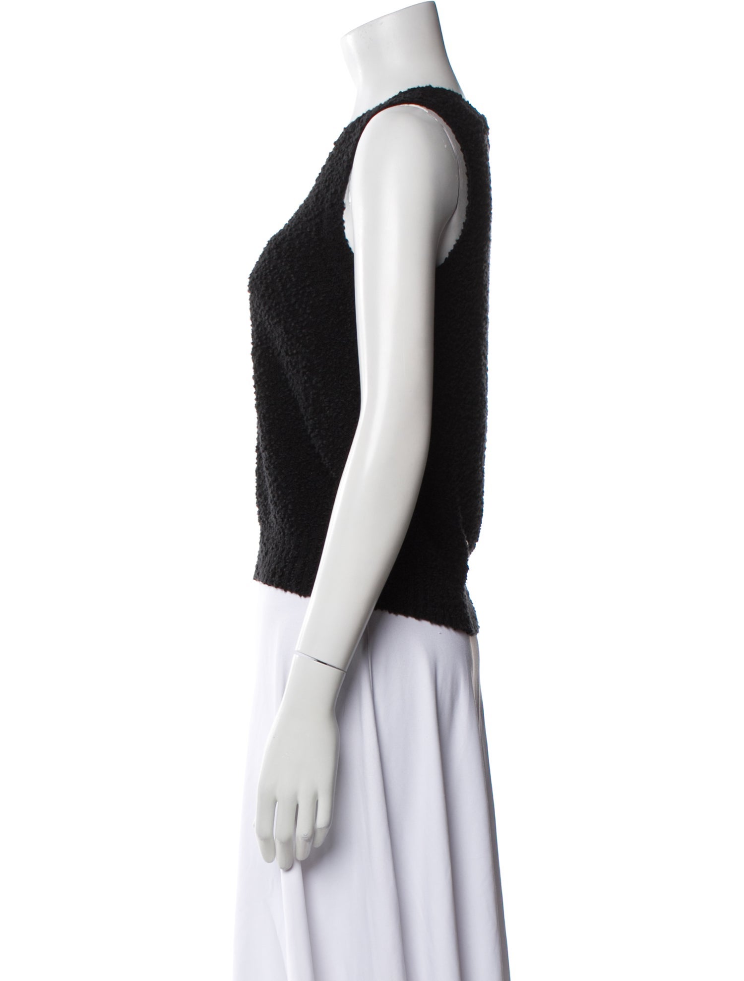 Christian Dior Scoop Neck Sleeveless Crop Top