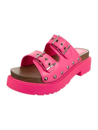 Christian Dior Leather Studded Accents Slides