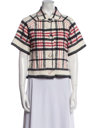 Christian Dior Plaid Print Blazer