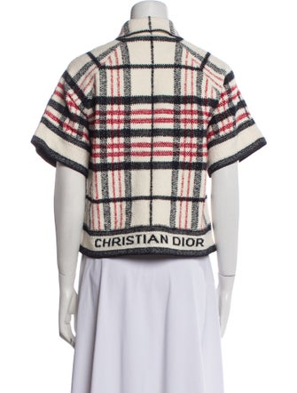 Christian Dior Plaid Print Blazer
