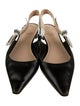 Christian Dior Leather Graphic Print Slingback Flats