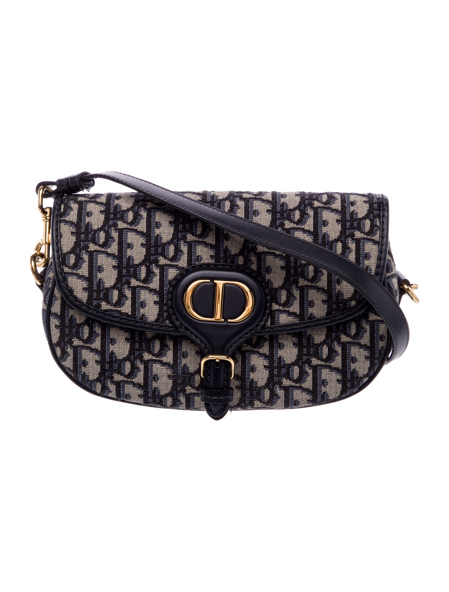 Christian Dior Oblique Jacquard Saddle - Blue Shoulder Bags