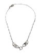 Christian Dior Crystal Heart Double Strand Pendant Necklace