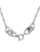 Christian Dior Crystal Heart Double Strand Pendant Necklace