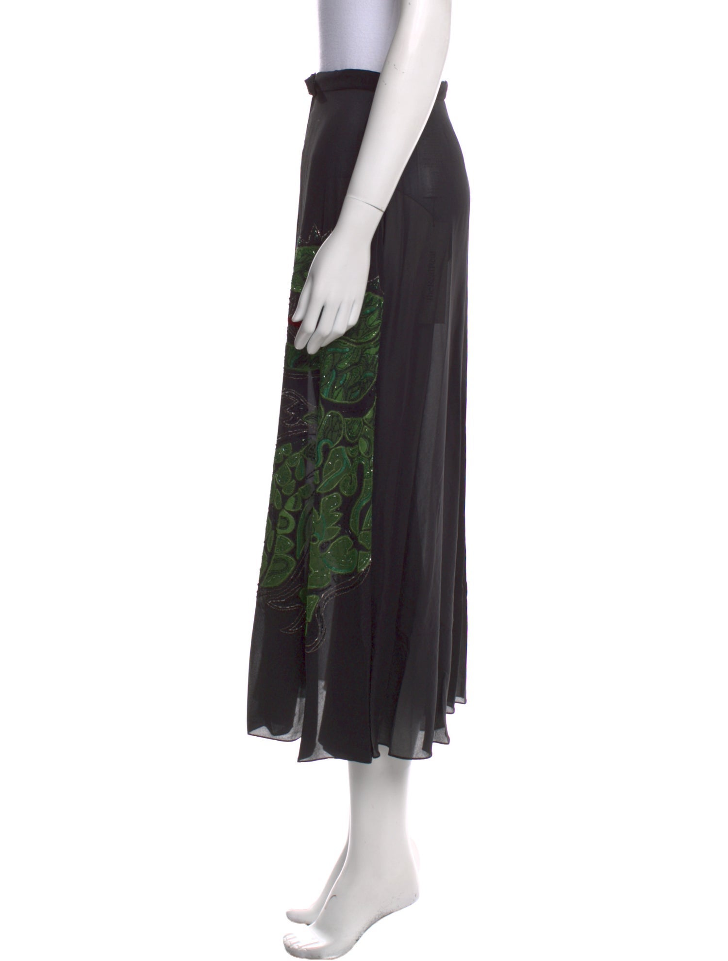 Christian Dior Silk Midi Length Skirt