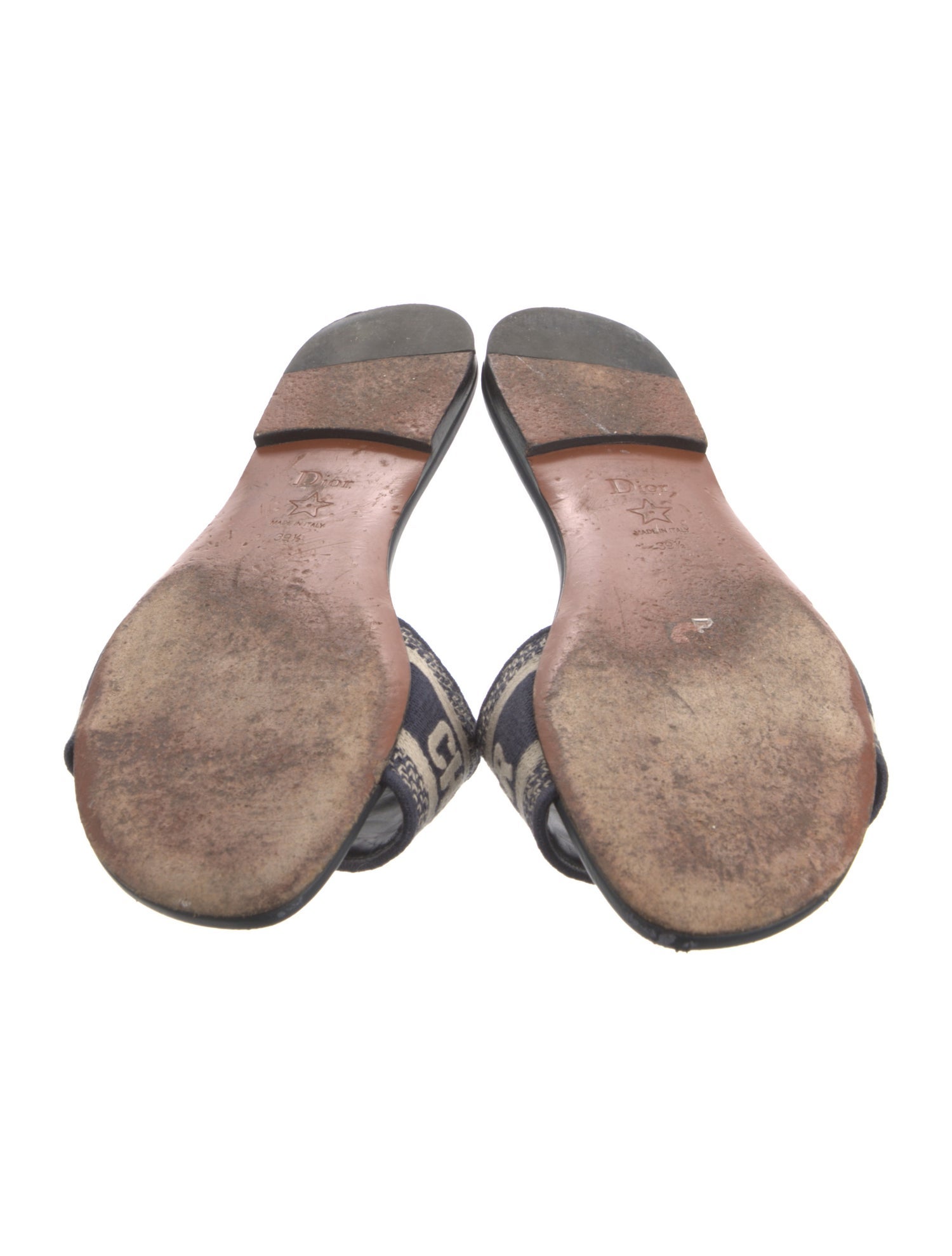 Christian Dior Printed Embroidered Accent Slides