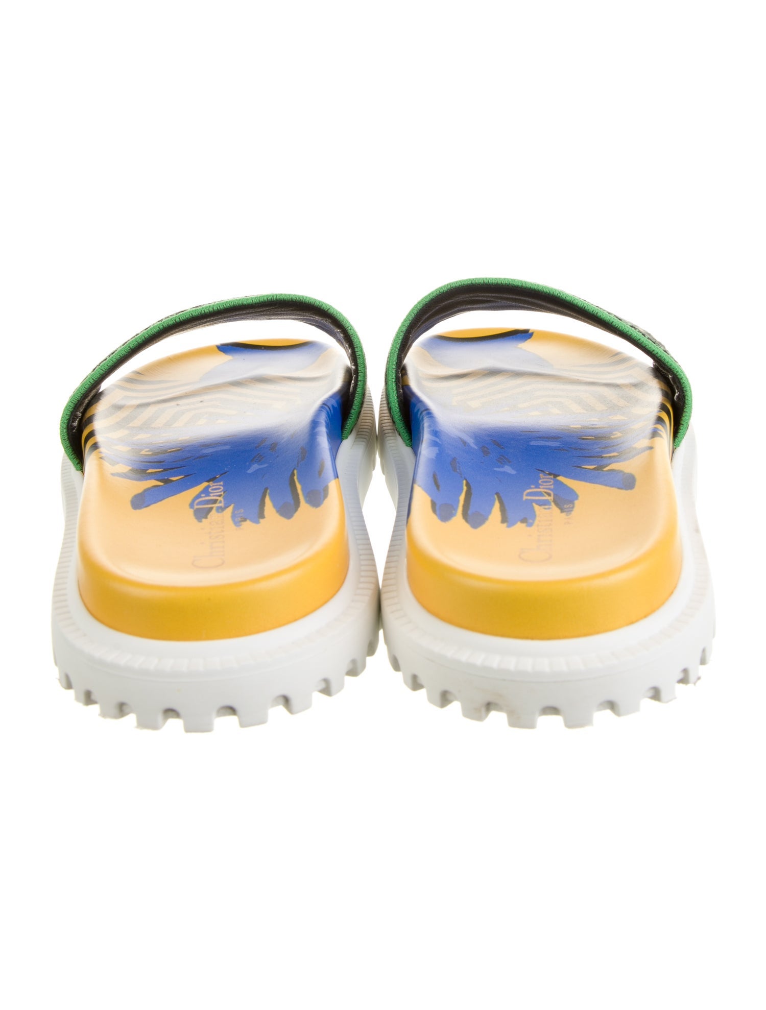 Christian Dior Canvas Printed Slides