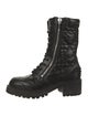 Christian Dior Quilted Pattern Leather Combat Boots