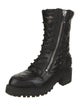 Christian Dior Quilted Pattern Leather Combat Boots