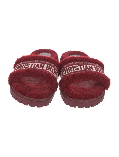 Christian Dior Shearling Printed Slides