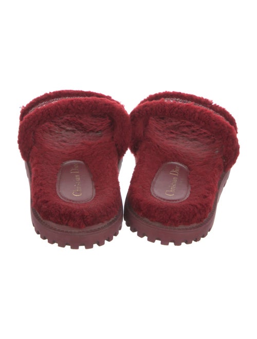Christian Dior Shearling Printed Slides