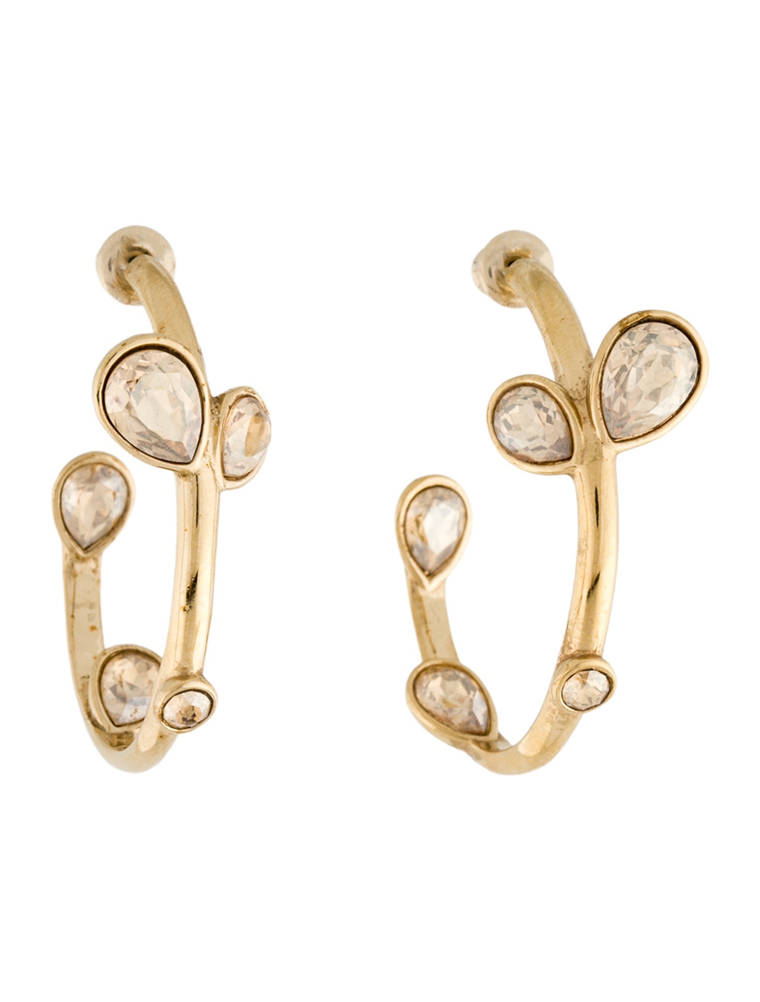 Christian Dior Crystal Hoop Earrings