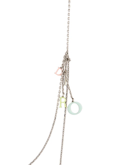 Christian Dior Enamel Double Strand Tassel Necklace