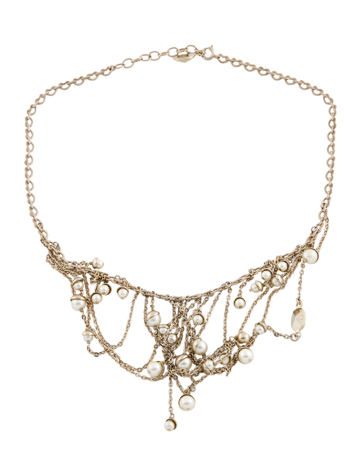 Christian Dior Vintage Faux Pearl Collar Necklace