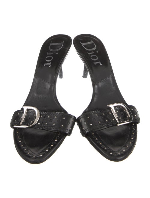 Christian Dior Leather Printed Slides