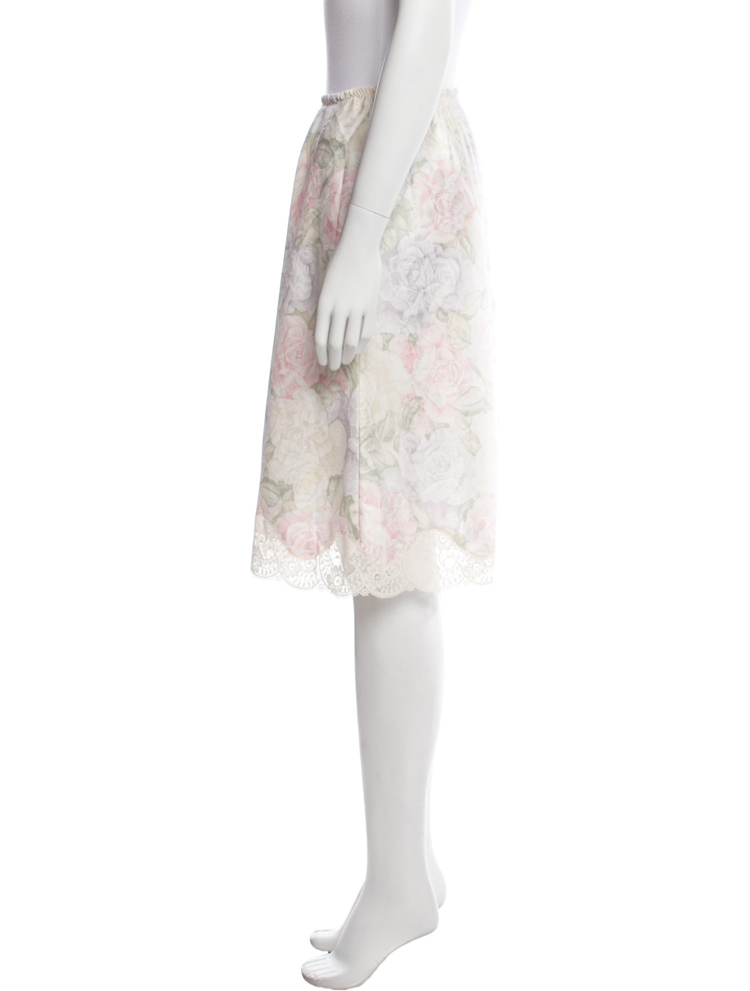 Christian Dior Floral Print Knee-Length Skirt