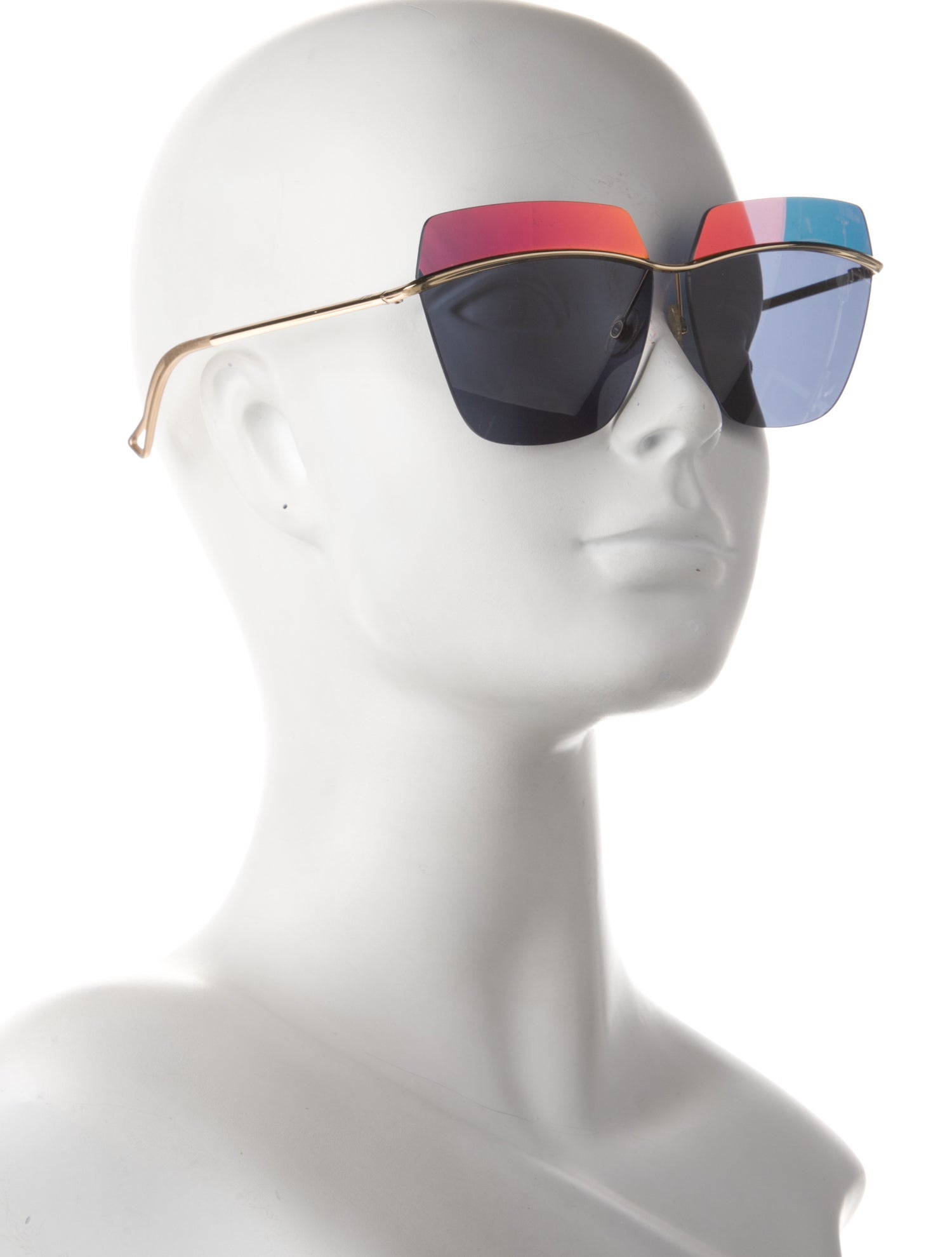 Christian Dior DiorMetallic Oversize Sunglasses