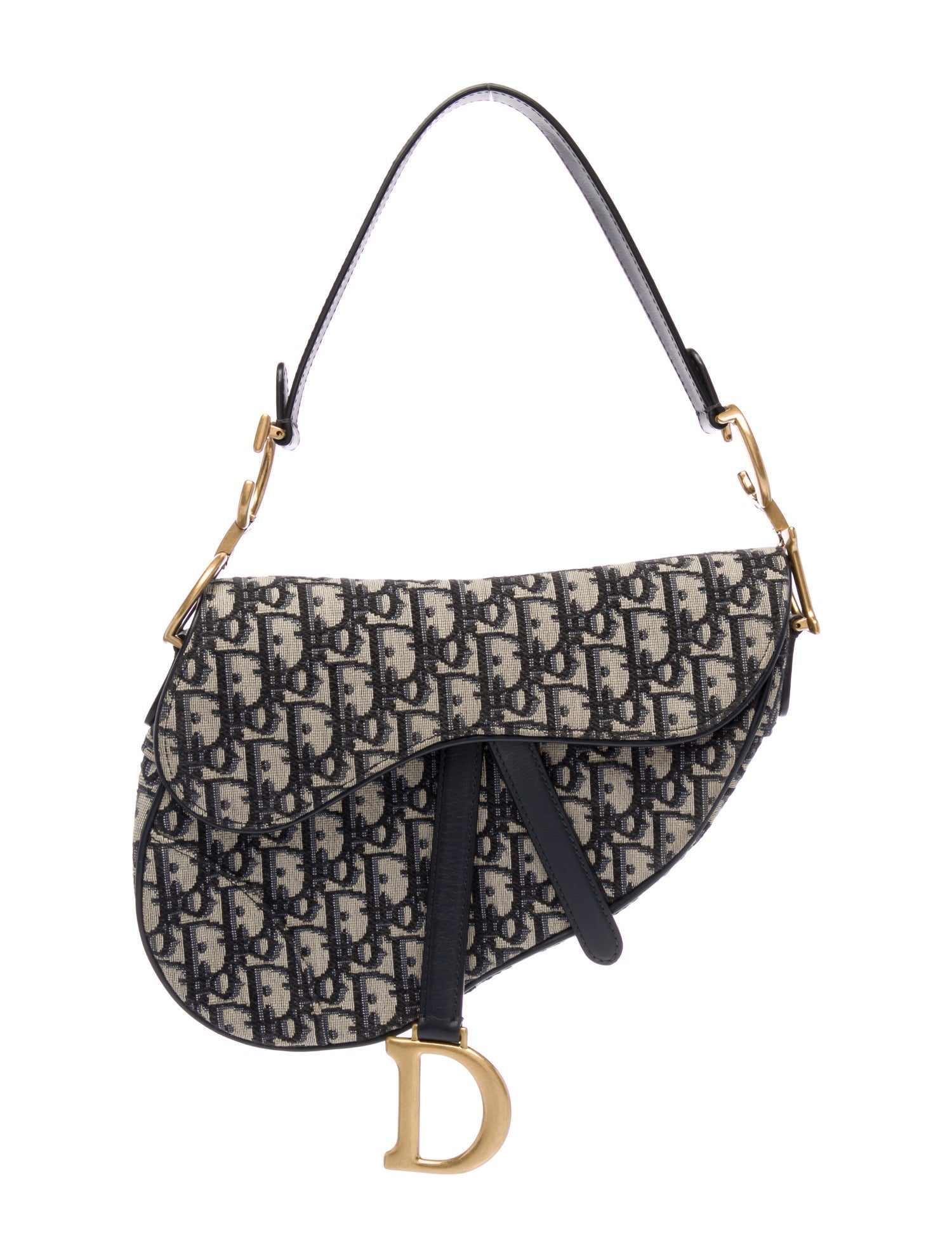 Christian Dior Oblique Jacquard Saddle Small