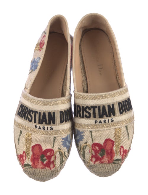 Christian Dior Canvas Floral Print Espadrilles