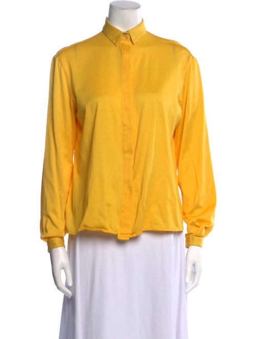 Christian Dior Long Sleeve Button-Up Top
