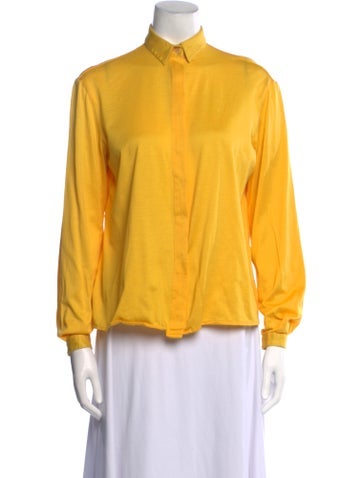 Christian Dior Tops Long Sleeve Button-Up Top L