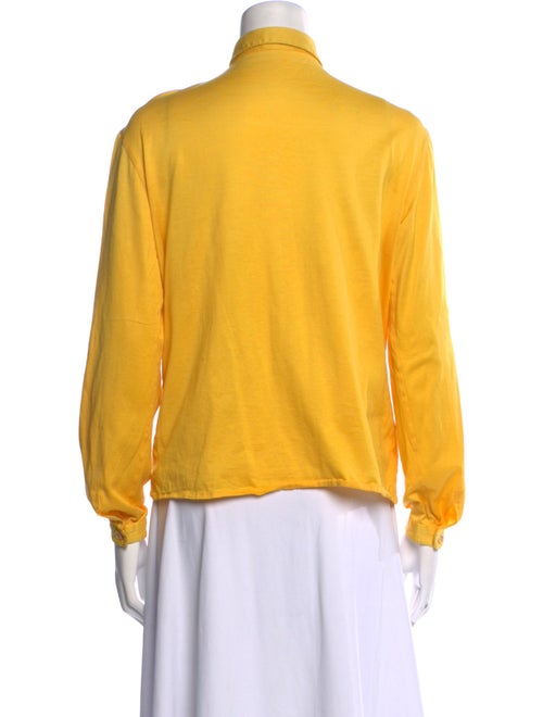 Christian Dior Long Sleeve Button-Up Top