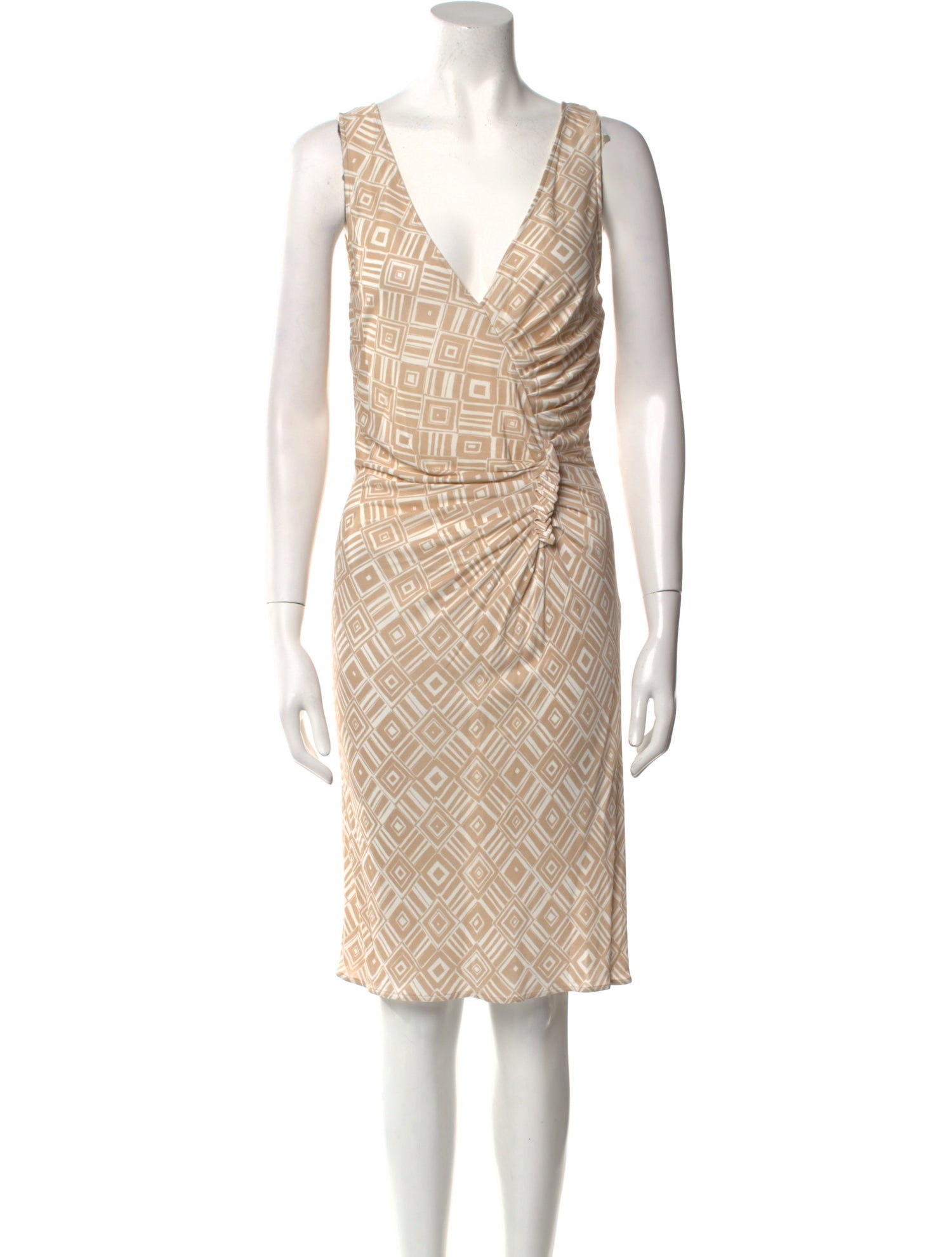 Christian Dior Printed Knee-Length Dress