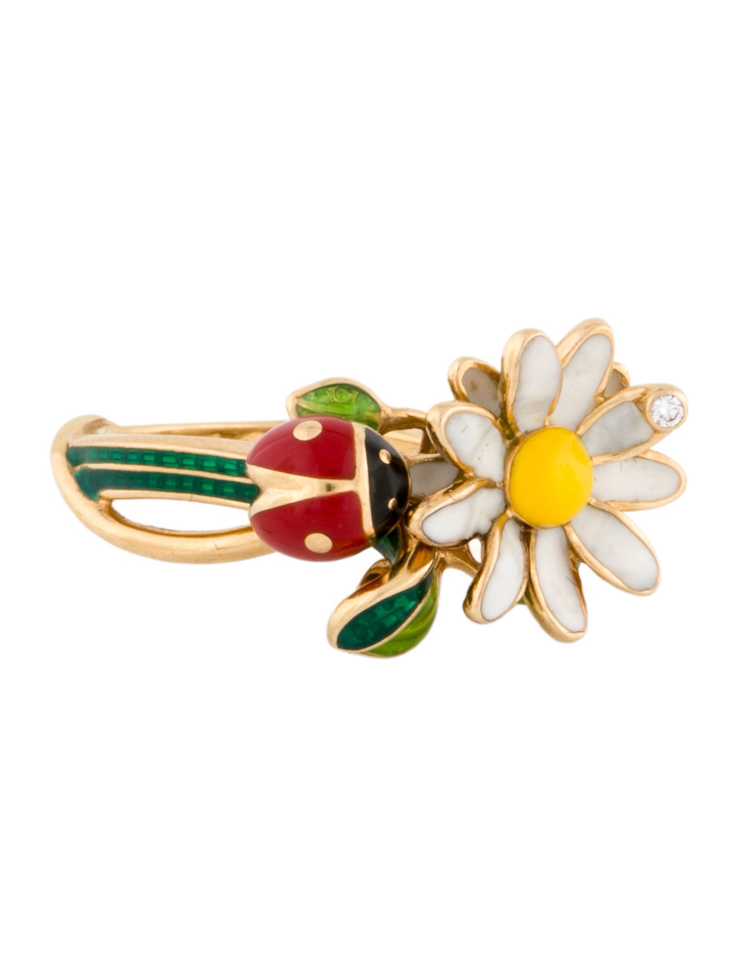 Christian Dior 18K Diamond Diorette Cocktail Ring