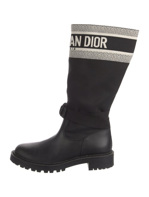 Christian Dior Canvas Graphic Print Rain Boots