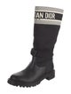 Christian Dior Canvas Graphic Print Rain Boots