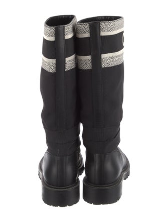 Christian Dior Canvas Graphic Print Rain Boots