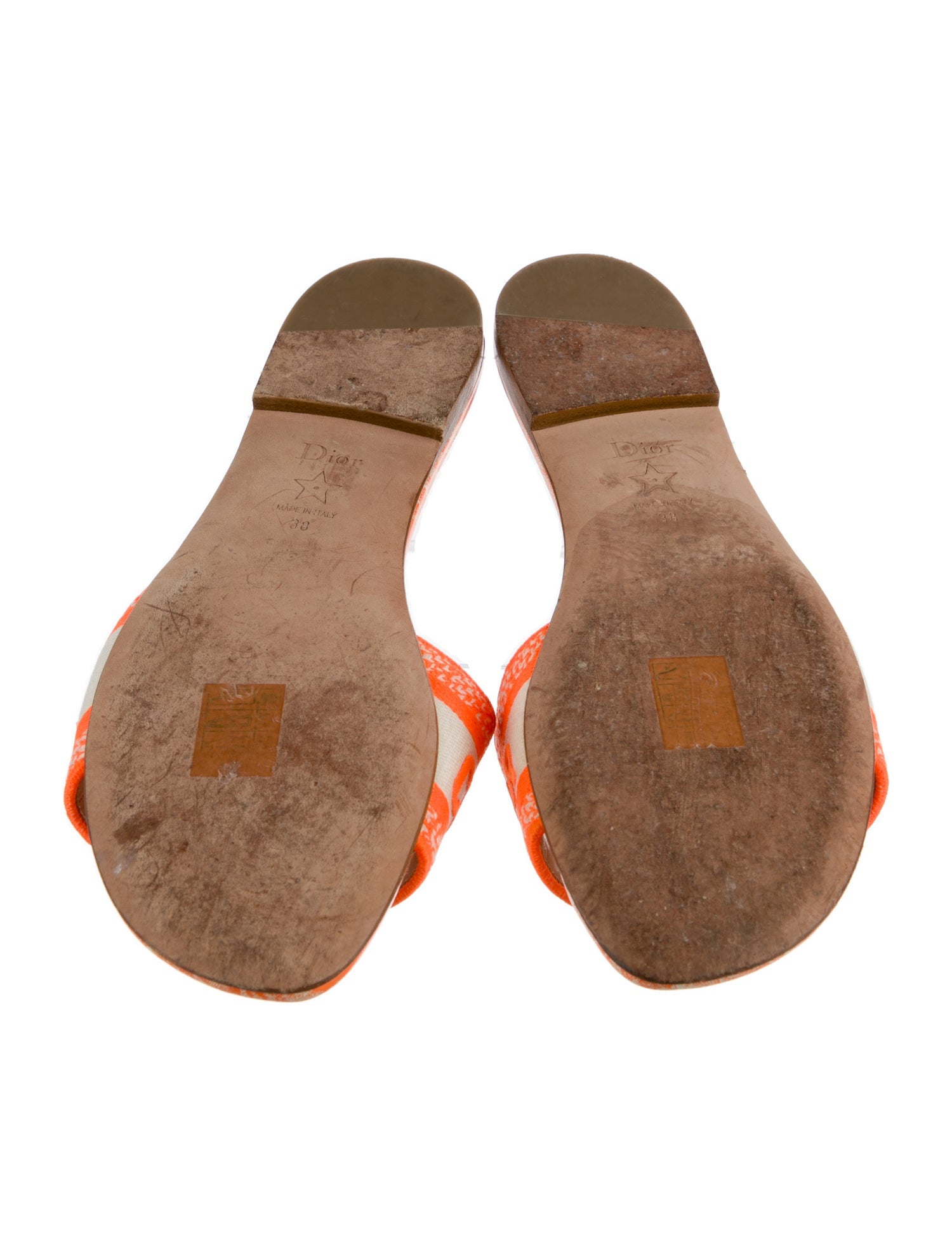 Christian Dior Canvas Graphic Print Slides