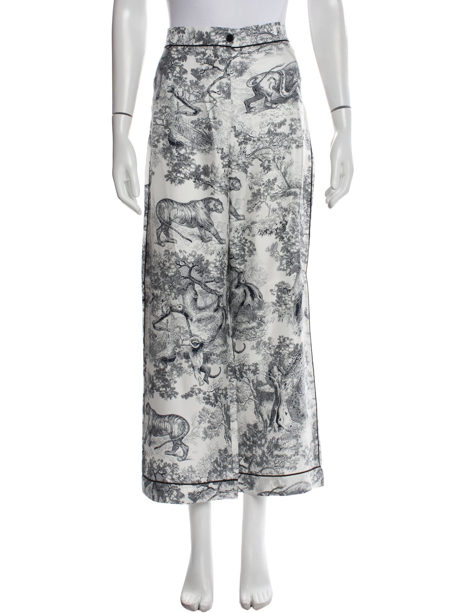 Christian Dior Silk Wide Leg Pants