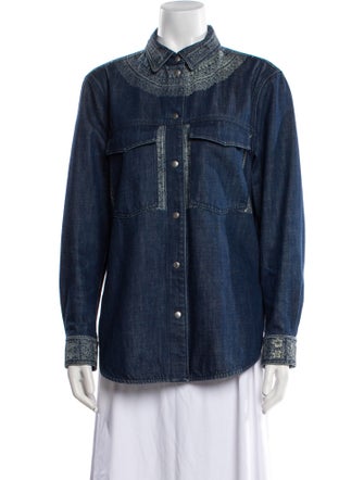 Christian Dior 2018 Embroidered Denim Jacket