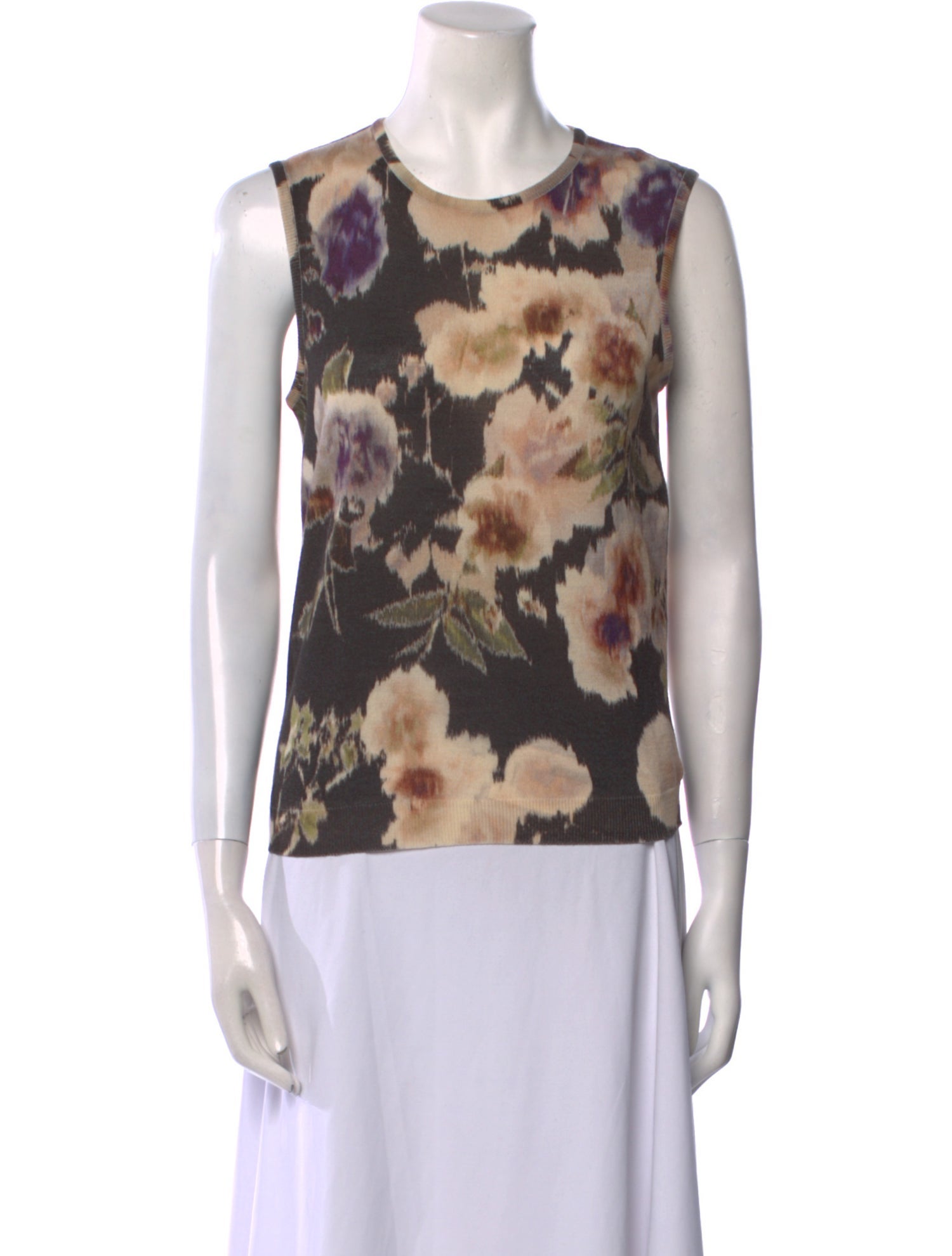 Christian Dior Wool Floral Print Top