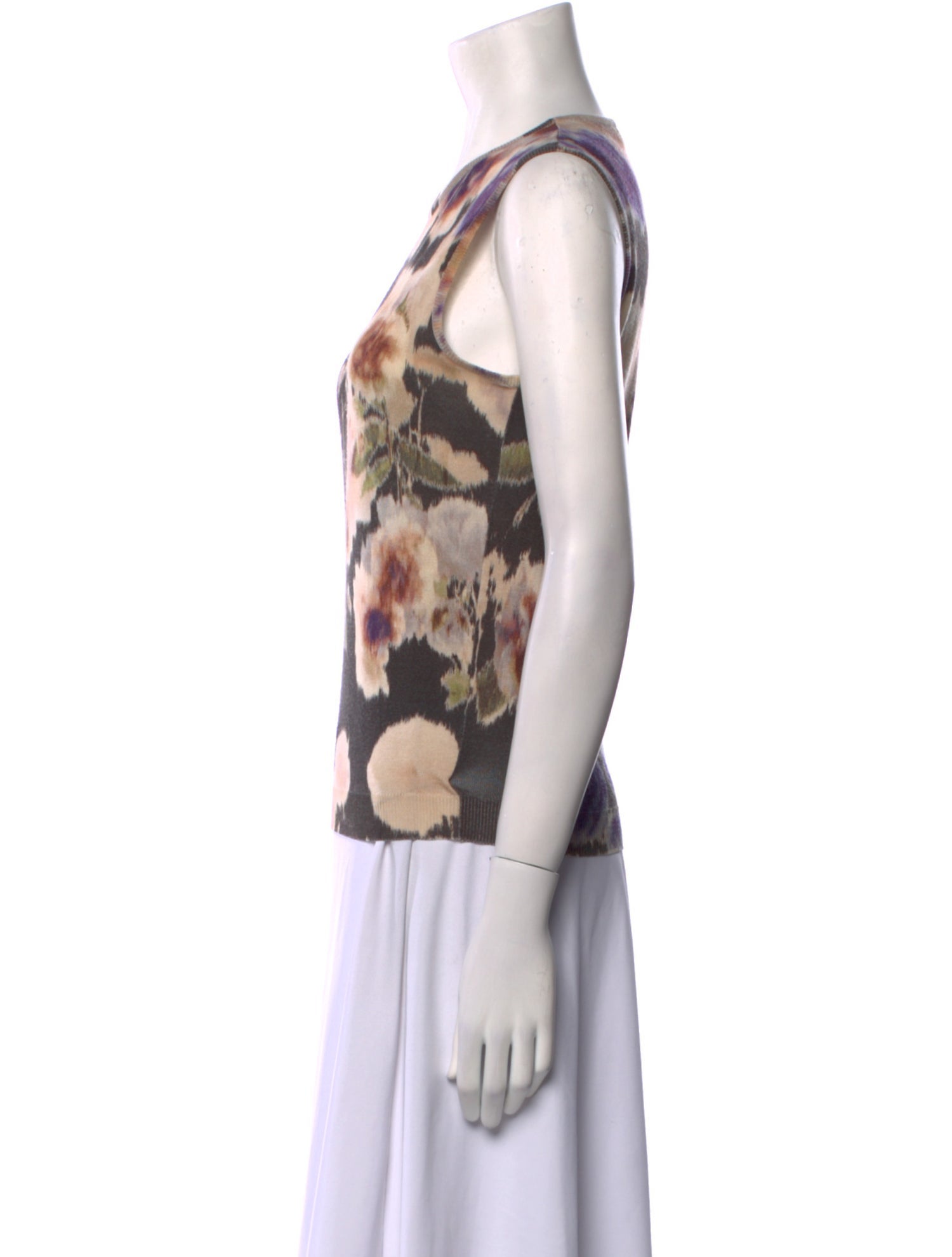 Christian Dior Wool Floral Print Top