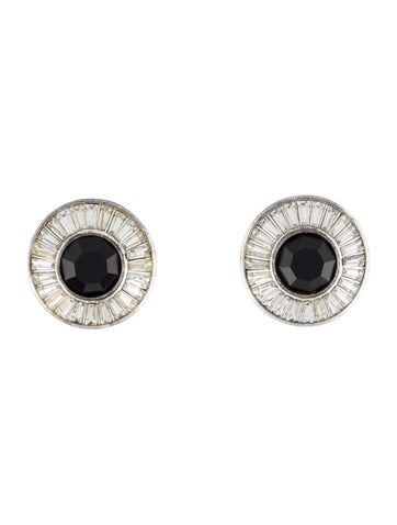 Christian Dior Clip-On Vintage Crystal & Resin Earrings
