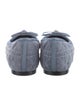 Christian Dior Denim Bow Accents Ballet Flats