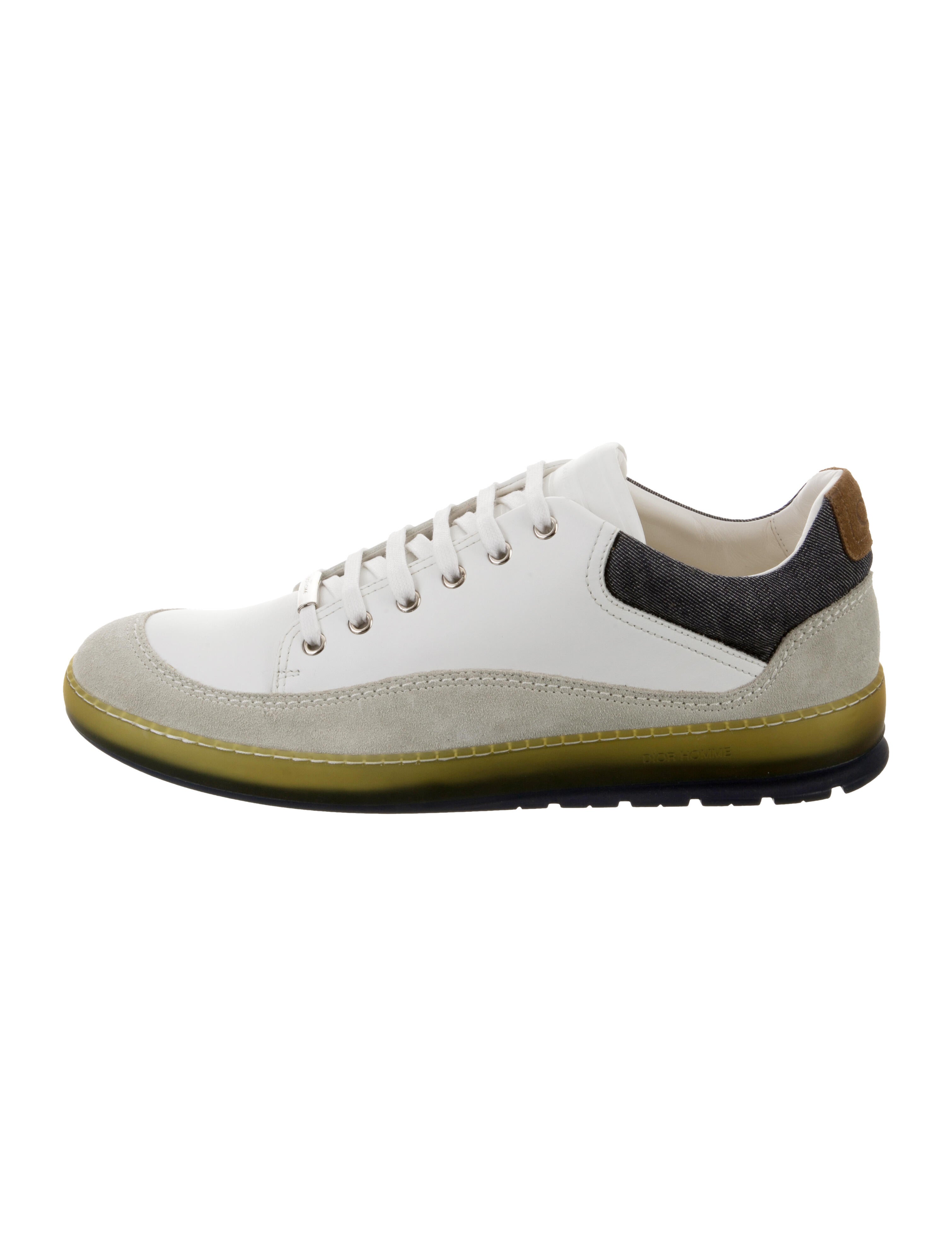 Dior Homme Leather Colorblock Pattern Sneakers