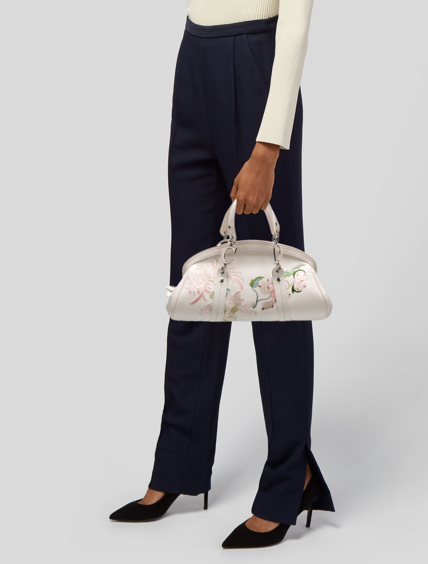 Christian Dior Leather Top Handle Bag Vintage