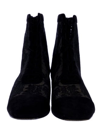 Christian Dior Lace Lace Pattern Combat Boots