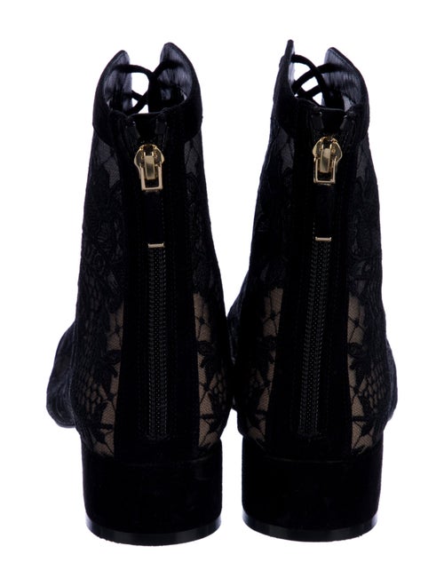 Christian Dior Lace Lace Pattern Combat Boots