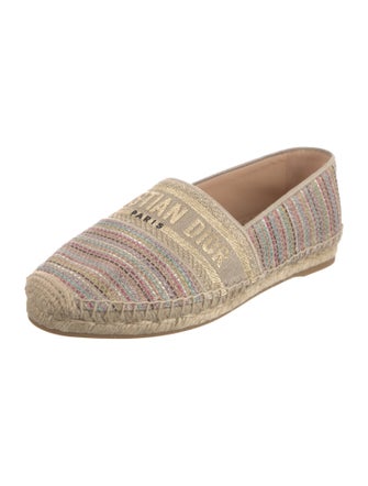 Christian Dior Tweed Pattern Espadrilles