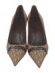 Christian Dior Diorissimo Pattern Canvas Pumps