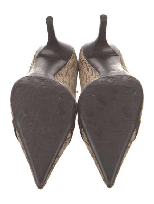 Christian Dior Diorissimo Pattern Canvas Pumps