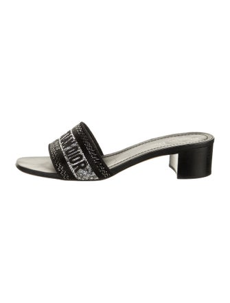 Christian Dior Leather Printed Slides